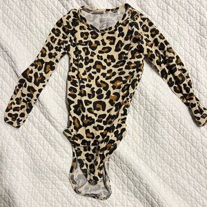posh peanut body suit leopard long sleeve